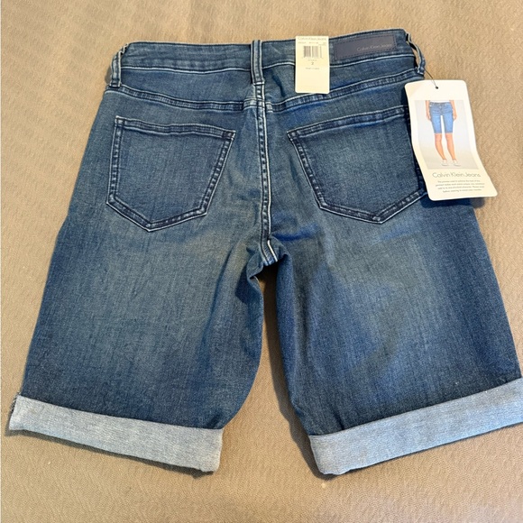 🆕 Calvin Klein Jeans City Short Bermuda 5 pocket denim shorts women’s 2 NWT - Picture 8 of 9